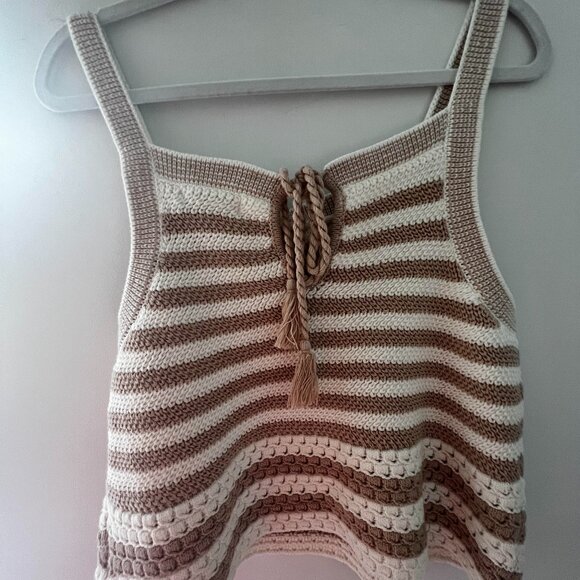 ☀️ NWT House of Harlow 1960 - Size M -Women Crochet Top+Short Beige and white ☀️ - Picture 5 of 8
